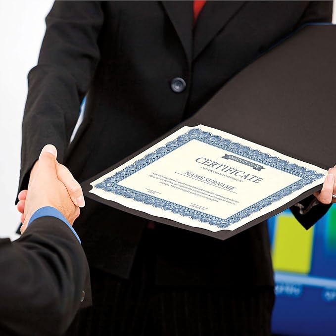Plain Black Certificate Folders - Image 5