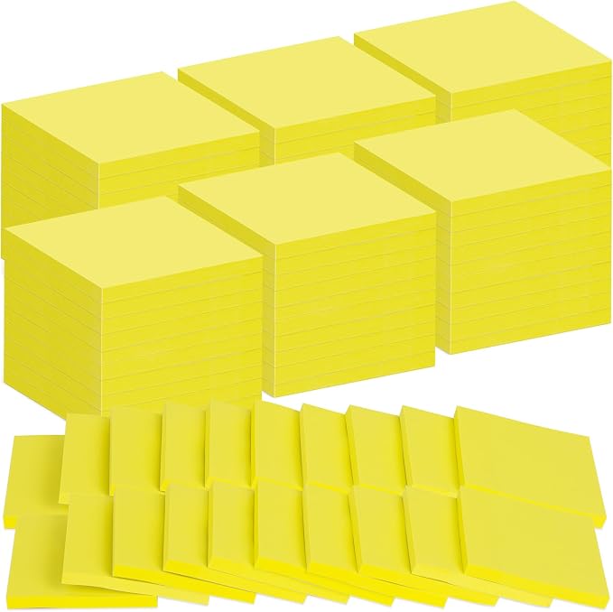 60Pack Yellow Sticky Notes 3x3, Self-Stick Pads, Self-Stick Pads 75 Sheets/Pad by Oleitodh