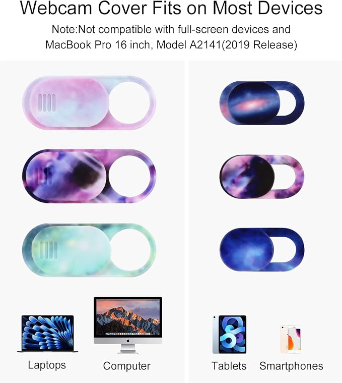 Webcam Cover Slide 6 Packs, Ultra Thin Camera Privacy Protector fit - Image 4