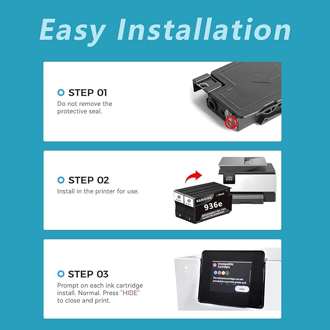 936e Black Ink Cartridge (with Chip) Replacement for HP 936e 936 Compatible with HP OfficeJet Pro 9125e 9135e 9128e 9122e 9110b 9130b 9730e 9730 Printers (2Black)-DeskLoop Office