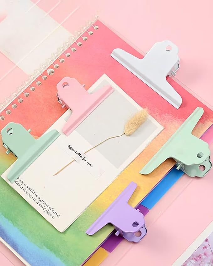 4PCS Extra Large Binder Clips Metal Bulldog Clips Large Paper Clamps Holder - Image 4