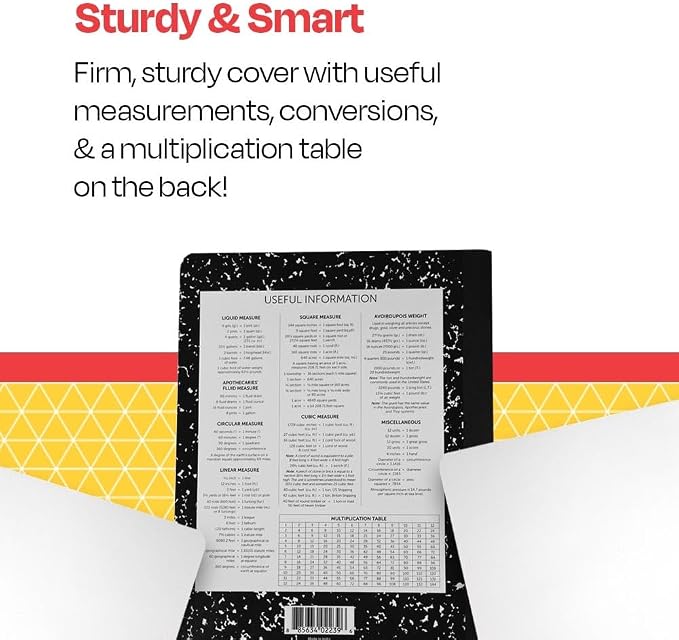 School Smart Hard Cover Composition Book, 9-3/4 x 7-1/2 Inches, 100 sheets - Image 8