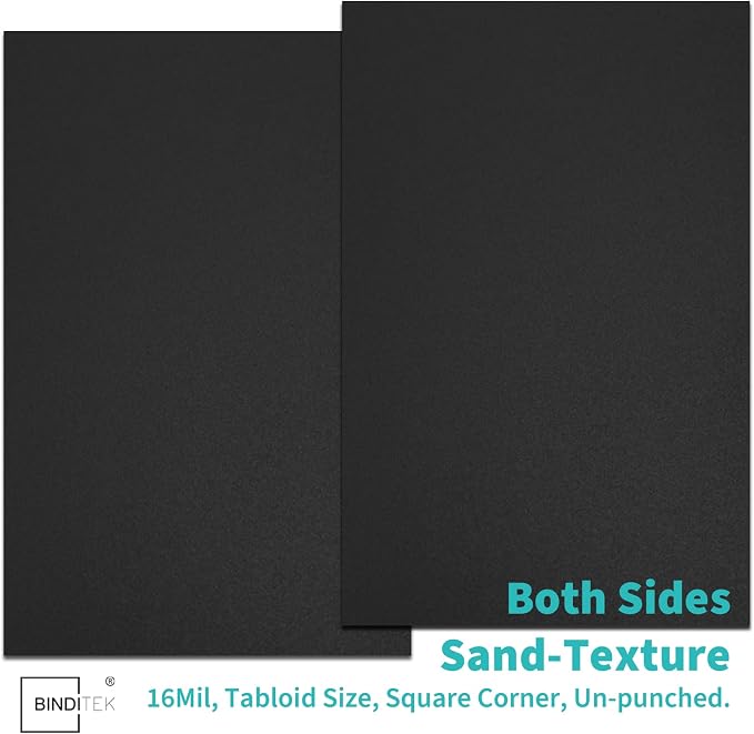 Binditek 50 Pack 16 Mil Sand-Textured Polycover, 11 x 17 Inches Front and Back - Image 3
