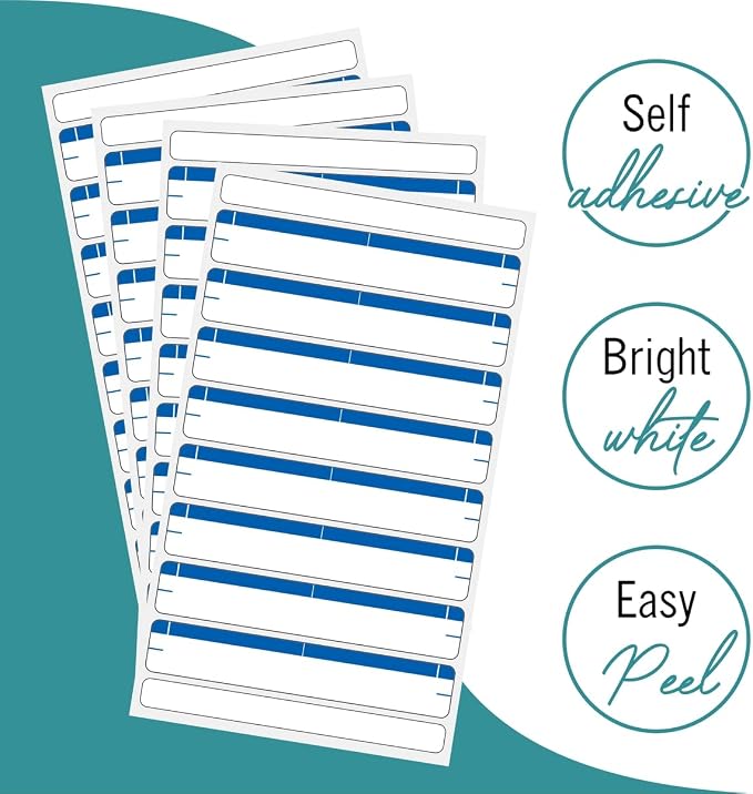 File Folder Labels 28 Sheets Light Blue File Labels a Total of 252 File Labels - Image 3