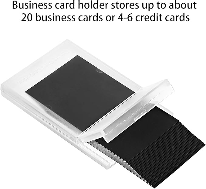 Frienda 6 Pack Plastic Business Name Card Holder Clear Pocket Credit Card Case - Image 5