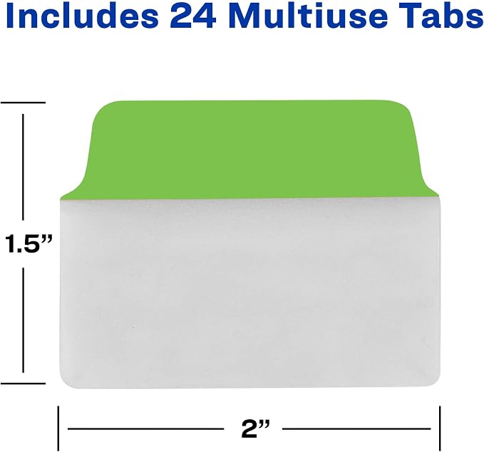 Avery Multiuse Ultra Tabs, 2-Side Writable, 24 Repositionable Tabs - Image 7