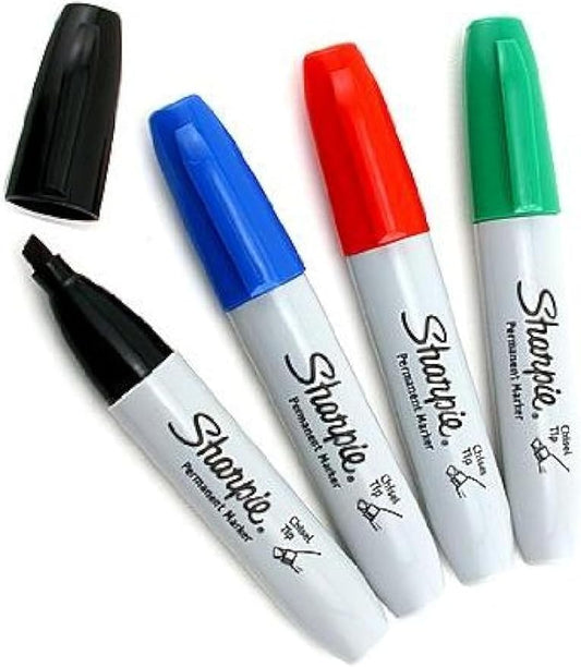 Sharpie Permanent Marker, Chisel Tip, 1 of Each Color by Unknown