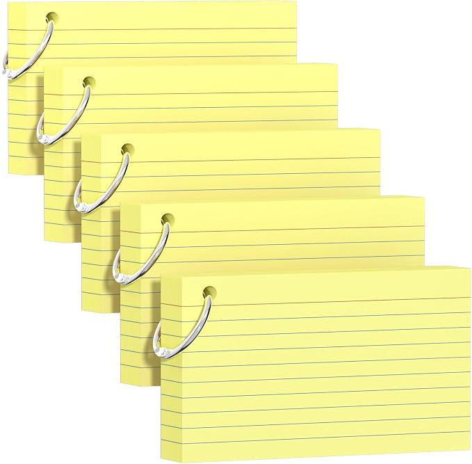 250 Count Yellow Index Cards 3x5 Inch by Unknown