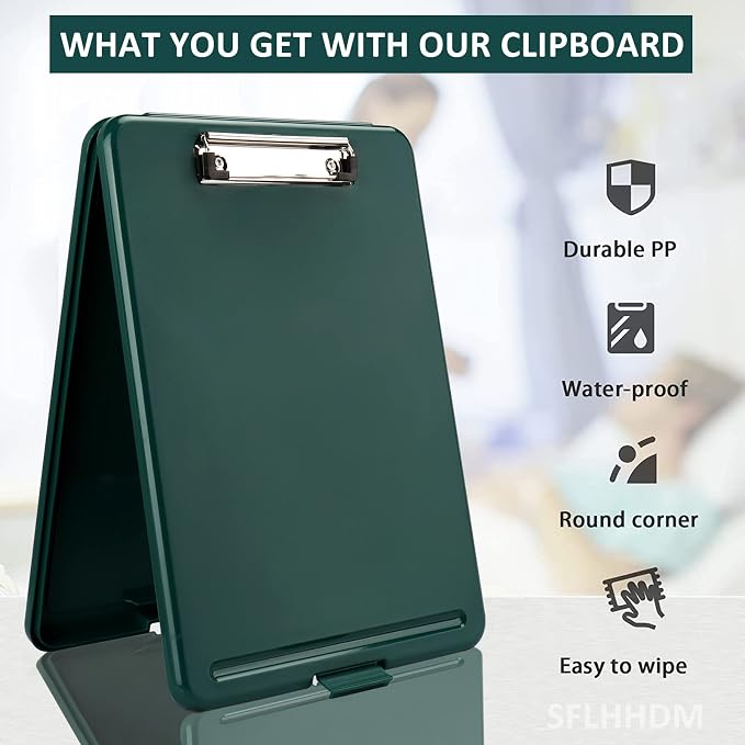 Clipboard with Storage, Storage Clipboard with Clip, Clipboards Foldable - Image 7