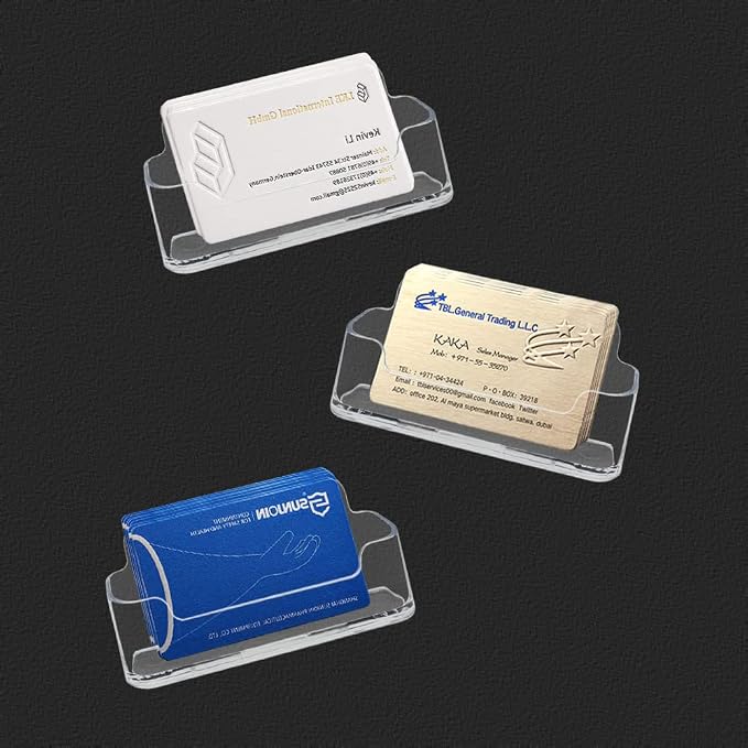 HSYMQ 8 Pack Acrylic Business Card Holder - Image 3