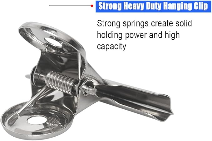 20 Pack Large Metal Hinge Clips, 2 Inch Bull Binder Paper Clips Clamps File - Image 4