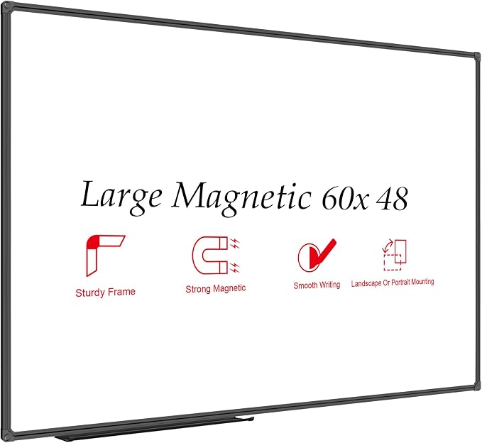 JILoffice Large Magnetic White Board, Dry Erase Board 60 x 48 Inch by JILoffice