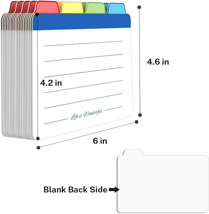 Neando Index Cards Guide Dividers 4x6 inches, the Blank Index Cards Guide - Image 3