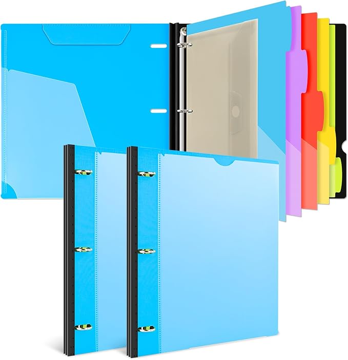 INFUN 1 Inch Telescoping Project Organizer Binder-2PCS, 13 Pocket, Customizable by INFUN