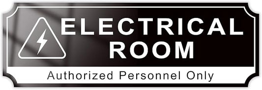 Electrical Room Door Sign for Business，Self-Adhesive Durable Modern Electrical by LUHIMO