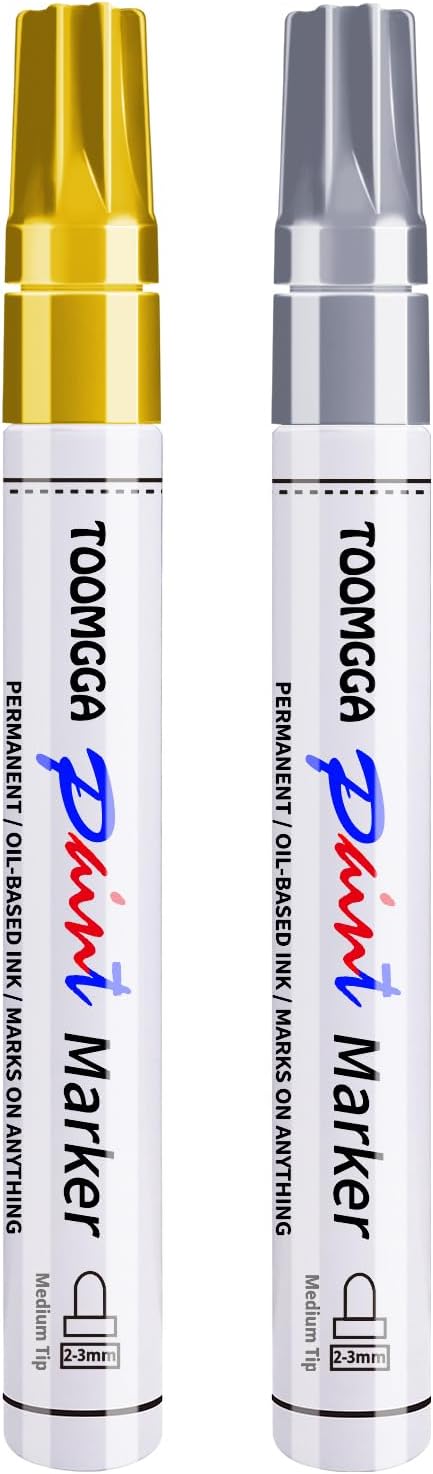 TOOMGGA Gold and Silver Permanent Paint Pens by TOOMGGA