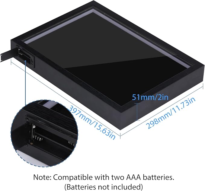 Light Up Pin Display Case – 16x12 Black Enamel Pin Display Board - Image 4