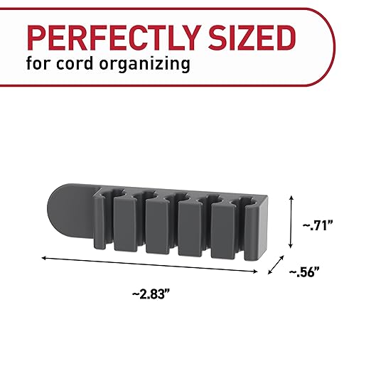 Command 5-Cord Clip Organizer, 4 Clips and 8 Medium Strips, 1 Clip Holds up to - Image 2