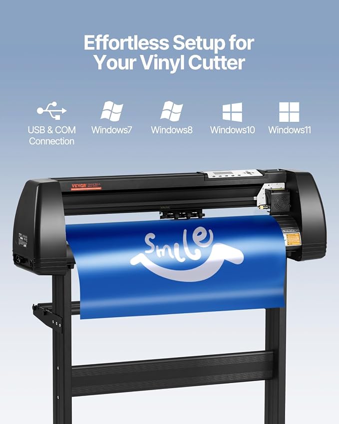 VEVOR 28-inch Cutting Machine for Vinyl, Features LCD Screen, Dual Adjustable - Image 3