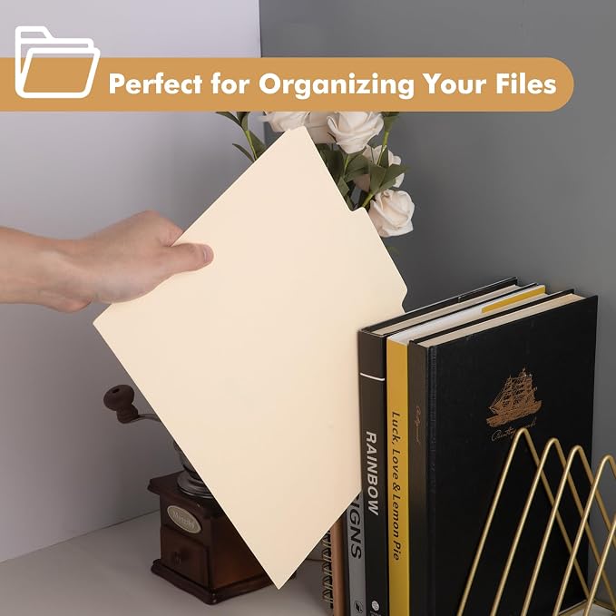 Manila File Folder, 1/3-Cut Tab, Letter Size, Manila Folders - Image 4