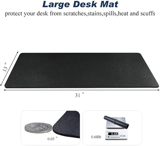 Desk Pad for Office Home 31" x 13", PU Leather Waterproof Large Desk Writing - Image 7