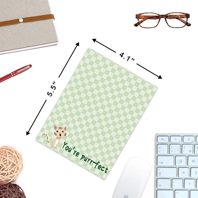 Fancy Land Cats Memo Pads 4 Pack Cute Animal Notepads - Image 5