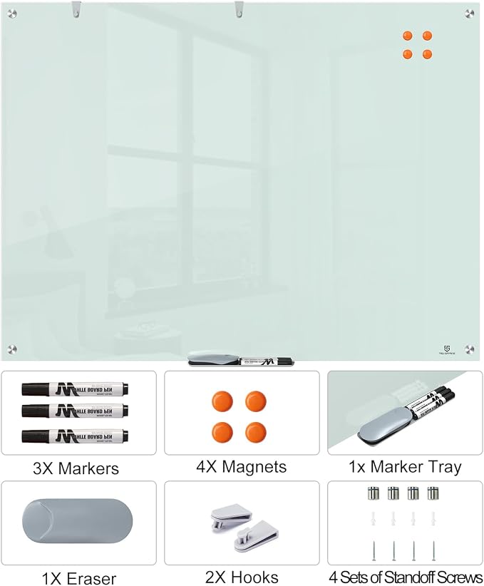 TSJ OFFICE Glass Dry-Erase Board - Image 4