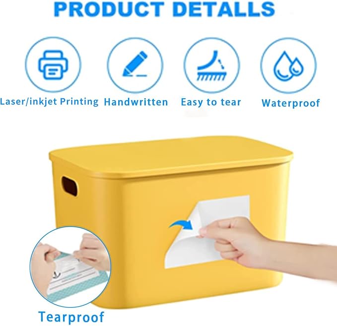 2×3 Inch Removable Blank Freezer Labels, Water/Oil/Tear Resistant/Ink Won't - Image 2