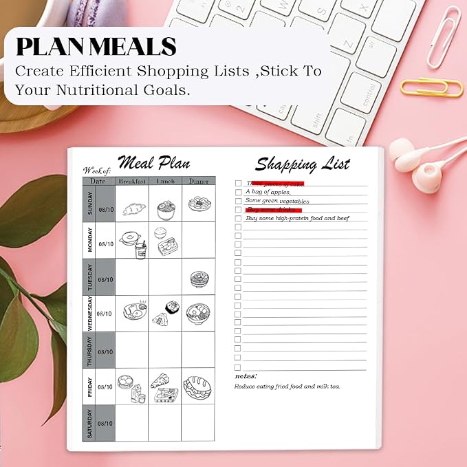 Travelers Notebook Inserts, Small Meal Plan Refills, Standard Regular TN - Image 4
