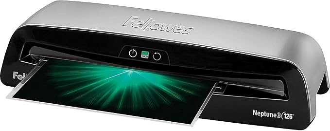 Fellowes Neptune 3 125 Laminator with 10 Pouches, 12.5 Inch (5721401), Silver, Black-DeskLoop Office