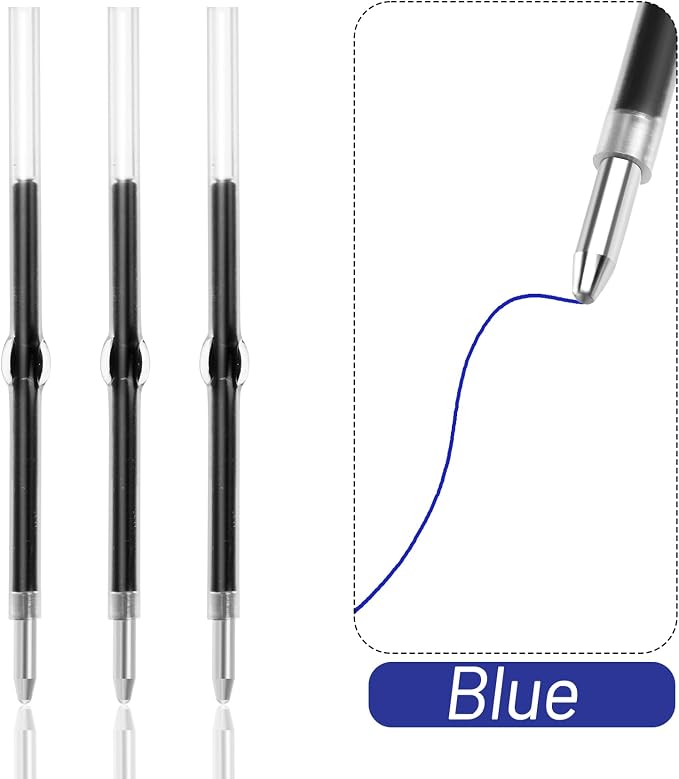 jiebor 100Pcs Beadable Pens Refills Ballpoint Pens Refills Blue Ink 1.0mm - Image 2