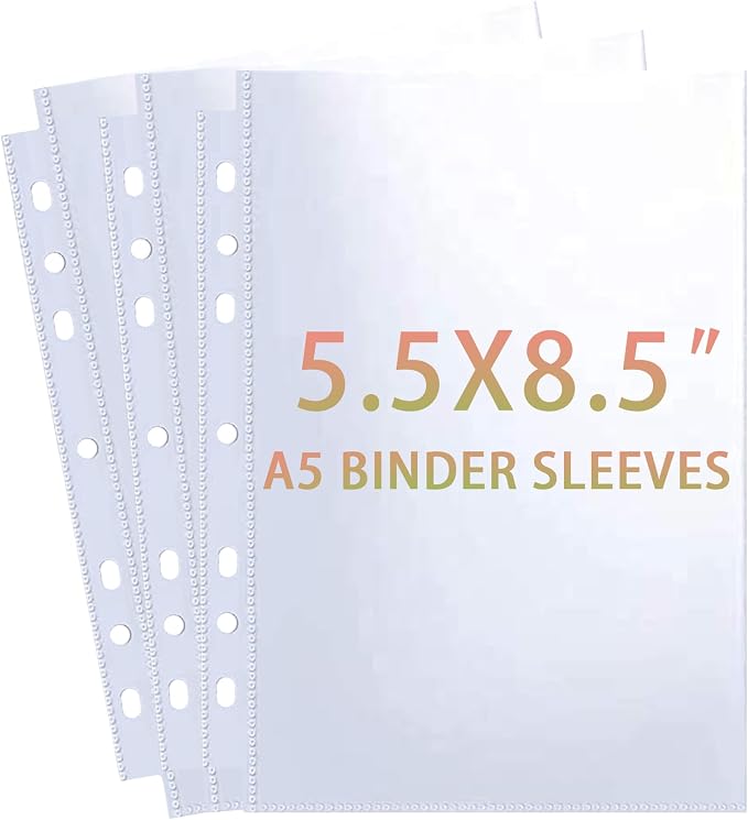 30 Pack 60 Pockets 5.5x8.5” Sheet Protector Sleeves by WITHYU