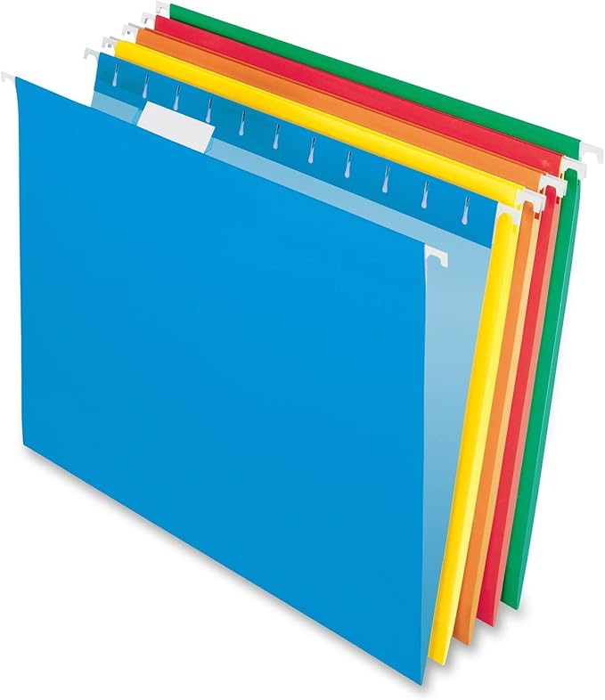 Pendaflex Hanging File Folders, Letter Size, 1/5-Cut Adjustable Tabs, 25 Per Box by TOPSProducts