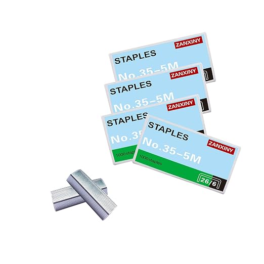 Standard Staples, Desktop Staples 1/4", Galvanised Staple 26/6 Type, 1/4" Jam by Unknown