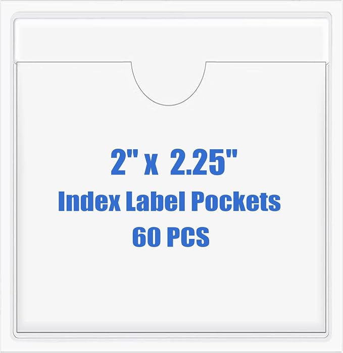 Origin-Joy 60 PCS Self Adhesive Index Card Pockets by Origin-Joy