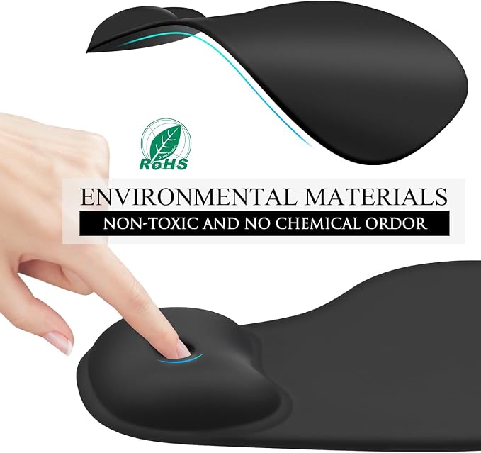 JIKIOU Mouse Pad, 2 Pack Ergonomic Mouse Pads - Image 7