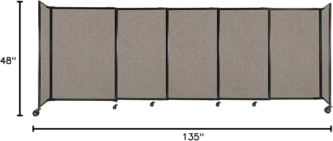 Versare Straightwall Sliding Portable Wall Partition | Freestanding Office - Image 7