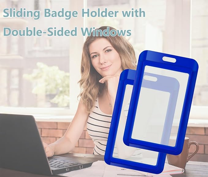 15 Pack Sliding ID Badge Holder - Image 4