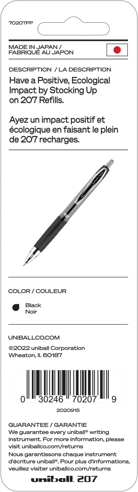 Uniball Signo 207 Gel Pen Refills, 0.7mm Medium Point, 6 Refills - Image 3