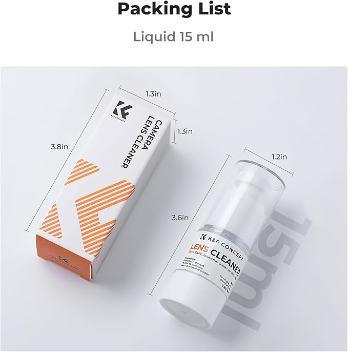 K&F Concept Spray and Microfiber Lens Cleaner Care Kit, Non-Flammable Camera Lens Cleaner and Digital Sensor Cleaning Solution,for Coated Lenses, Binoculars, Scopes, Cameras, and Glasses-DeskLoop Office
