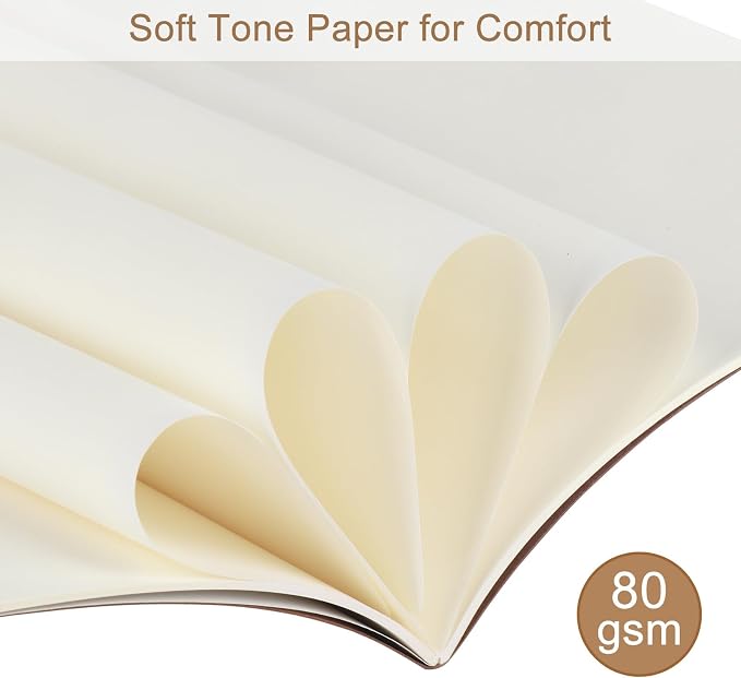 ZCZN 8 Pack A5 Kraft Notebooks Bulk, 8.15x5.5 Inches Blank Journaling Notebooks - Image 7