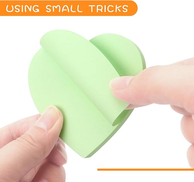 Heart Shape Sticky Notes 4 Color Pastel Colorful Sticky Pad 75 Sheets/Pad - Image 5