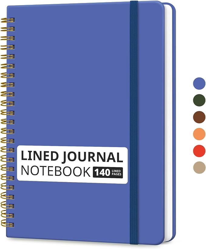 Taja Lined Spiral Journal Notebook by Taja