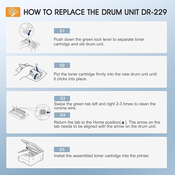 DR229 DR229CL Drum Unit 4-Pack Compatible Replacement for Brother DR229 DR-229CL for MFC-L3780cdw MFC-L3720cdw HL-L3220cdw HL-L3280cdw HL-L3295cdw DCP-L3560cdw Printer (Black Cyan Magenta Yellow)-DeskLoop Office