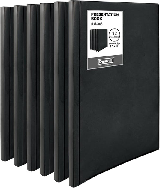 Dunwell Presentation Binder 12-Pocket, Displays 24 Pages, 8.5x11 Portfolio by Dunwell