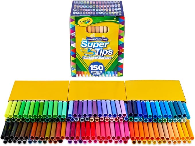 Crayola Super Tips Marker Set, Teacher Classroom Must Haves, Homeschool Supplies - Image 3