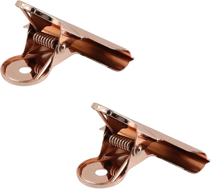 Xiaoyztan Mini Clips, 65mm Wide Rose Gold Bulldog Clips Paper Clip Binder Bull - Image 3