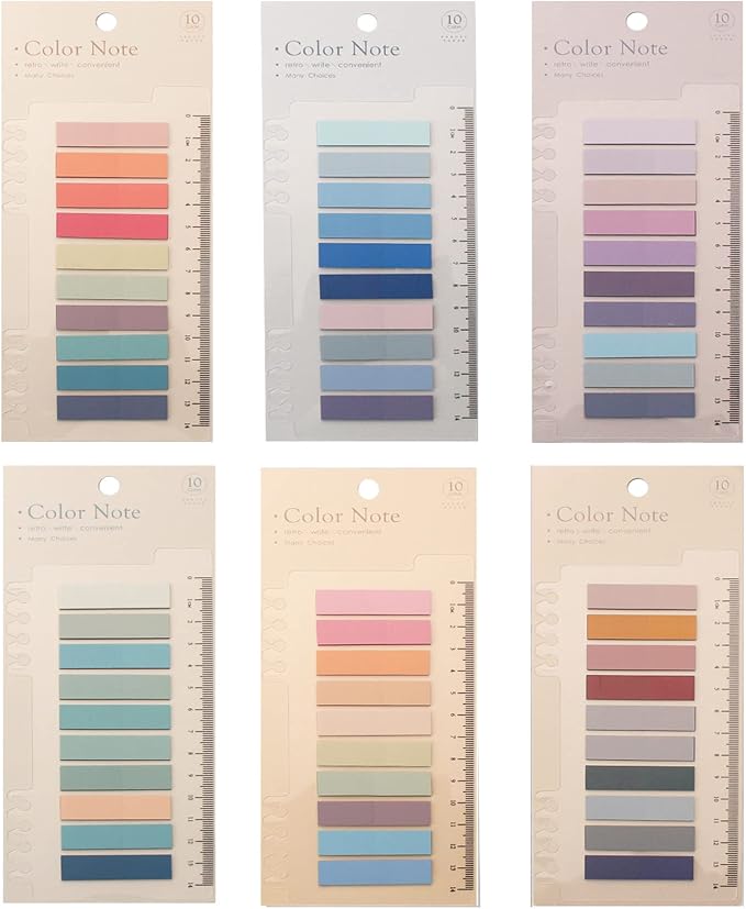 Potanro Sticky Tabs 1200 Pcs Sticky Book Tabs Colorful Annotation Tabs by Potanro