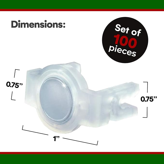 Signs Authority 100 Pack Extra Strong Magnetic Christmas Light Clips - Image 3