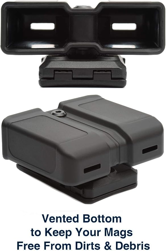 OWB Polymer Double Magazine Holster Ambidextrous Carrier, Fits 9mm/.40 Calibers - Image 8